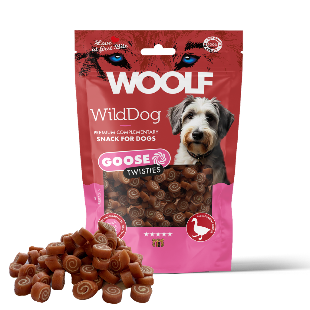 WOOLF WILDDOG GOOSE & COD TWISTIES 100G